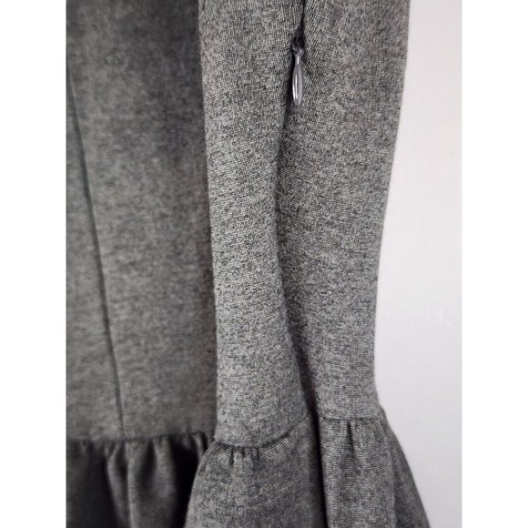 Madewell Dress Womens Small Dark Gray Stretch Pleated  Classic Fit & Flare Mini - Picture 11 of 14